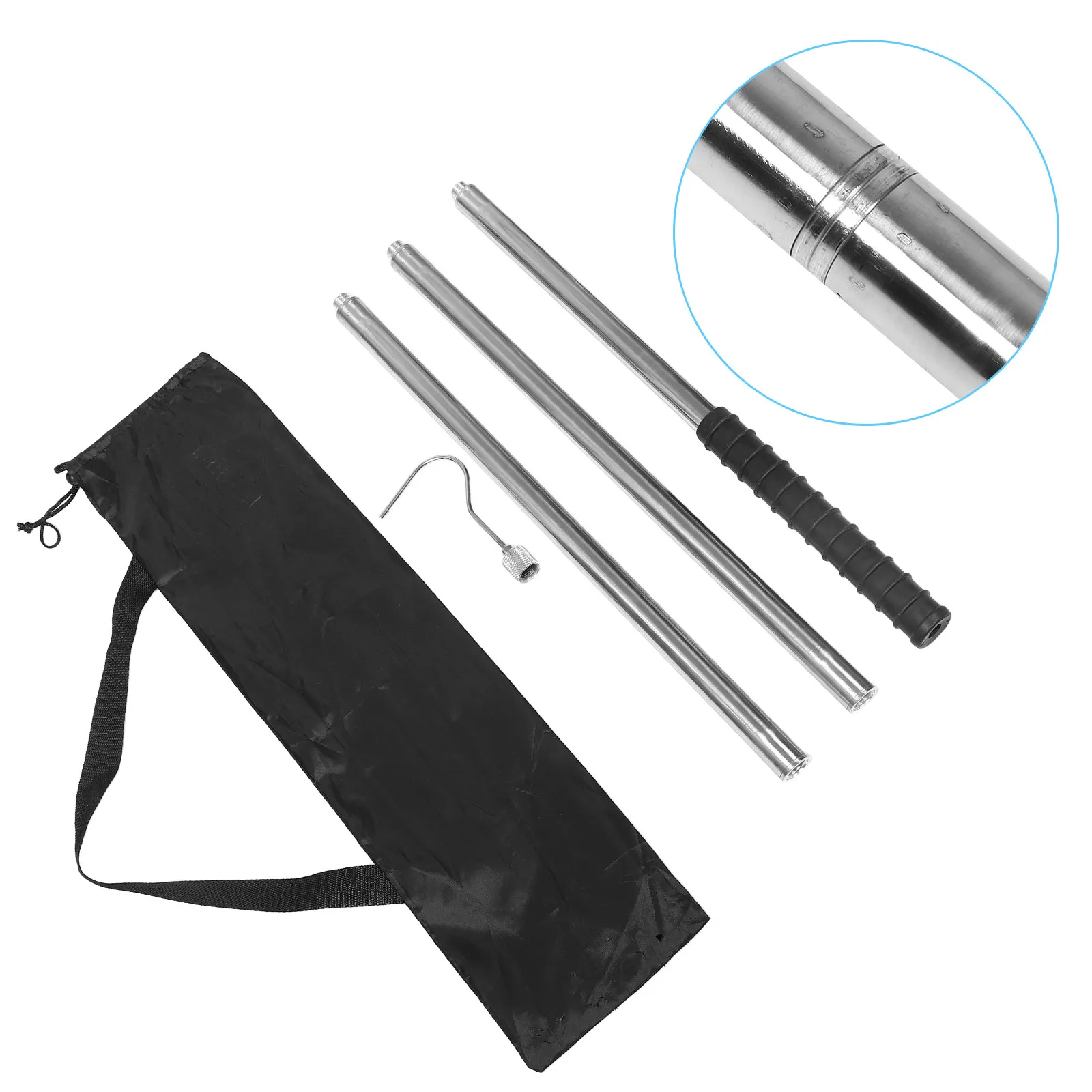 Heavy-Duty Stainless Steel Pool Hook Detachable Pole Lifting Skimmer Basket Handle Pool Tool Handle Grip Hooks with Handles
Heavy-Duty Stainless Steel Pool Hook Detachable Pole Lifting Skimmer Basket Handle Pool Tool Handle Grip Hooks with Handles