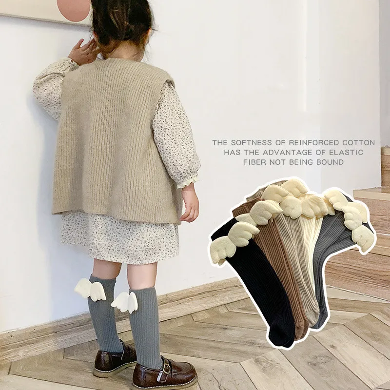 Children Sock Korean Cute Wing Knee High Sock for Kids Boy Girl Spring Autumn Solid Color Striped Cotton Children Calf Sock
Children Sock Korean Cute Wing Knee High Sock for Kids Boy Girl Spring Autumn Solid Color Striped Cotton Children Calf Sock