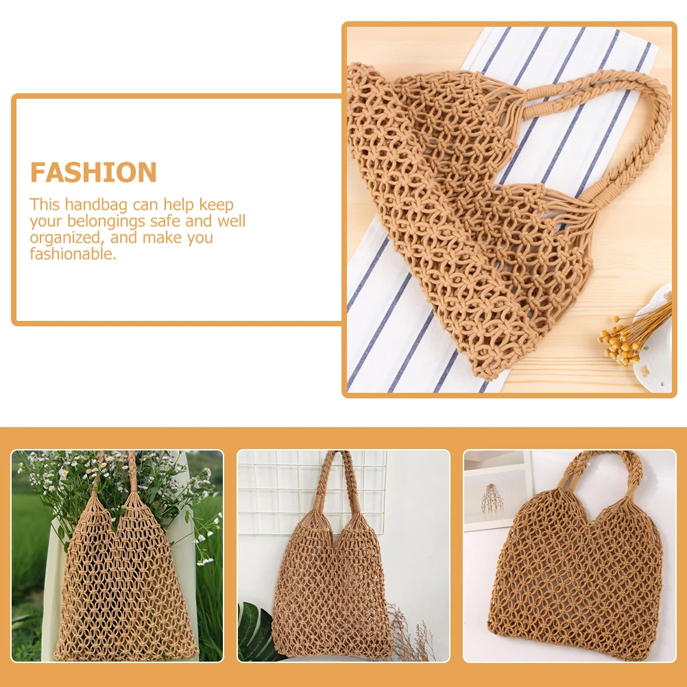 Shoulder Bag Shopping Tote Beach Handbags for Women Praktische Strandtasche Summer Crochet
Shoulder Bag Shopping Tote Beach Handbags for Women Praktische Strandtasche Summer Crochet