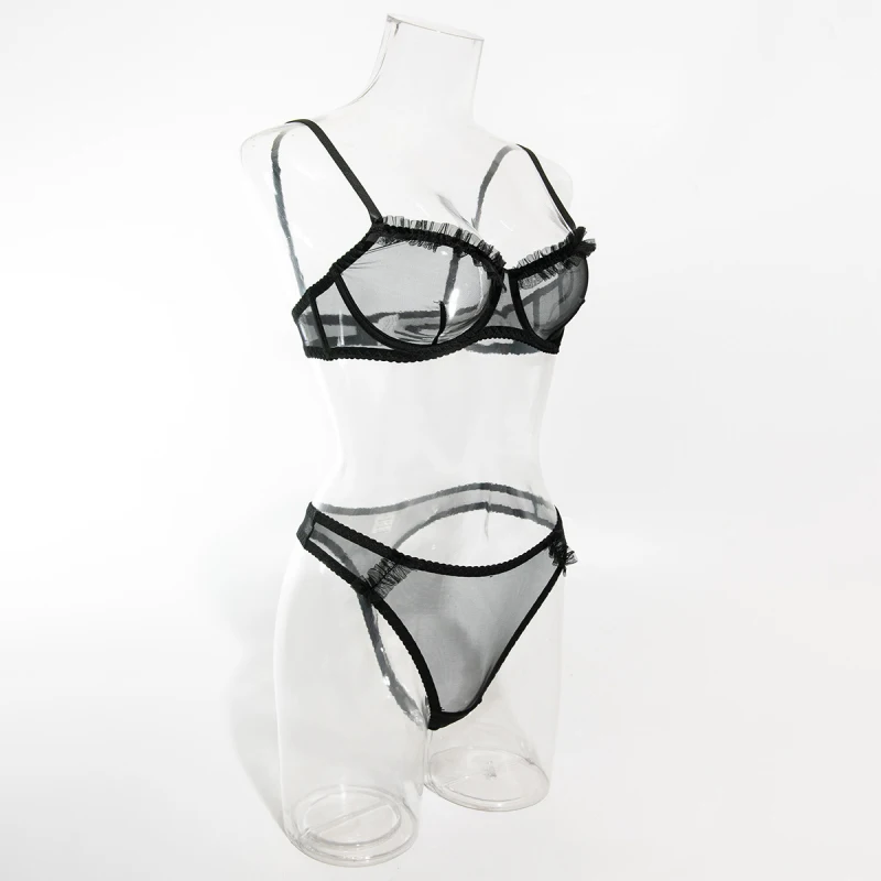 Bikini mesh see-through sexy ruffled lace underwire push-up bra swimsuit set
Bikini mesh see-through sexy ruffled lace underwire push-up bra swimsuit set