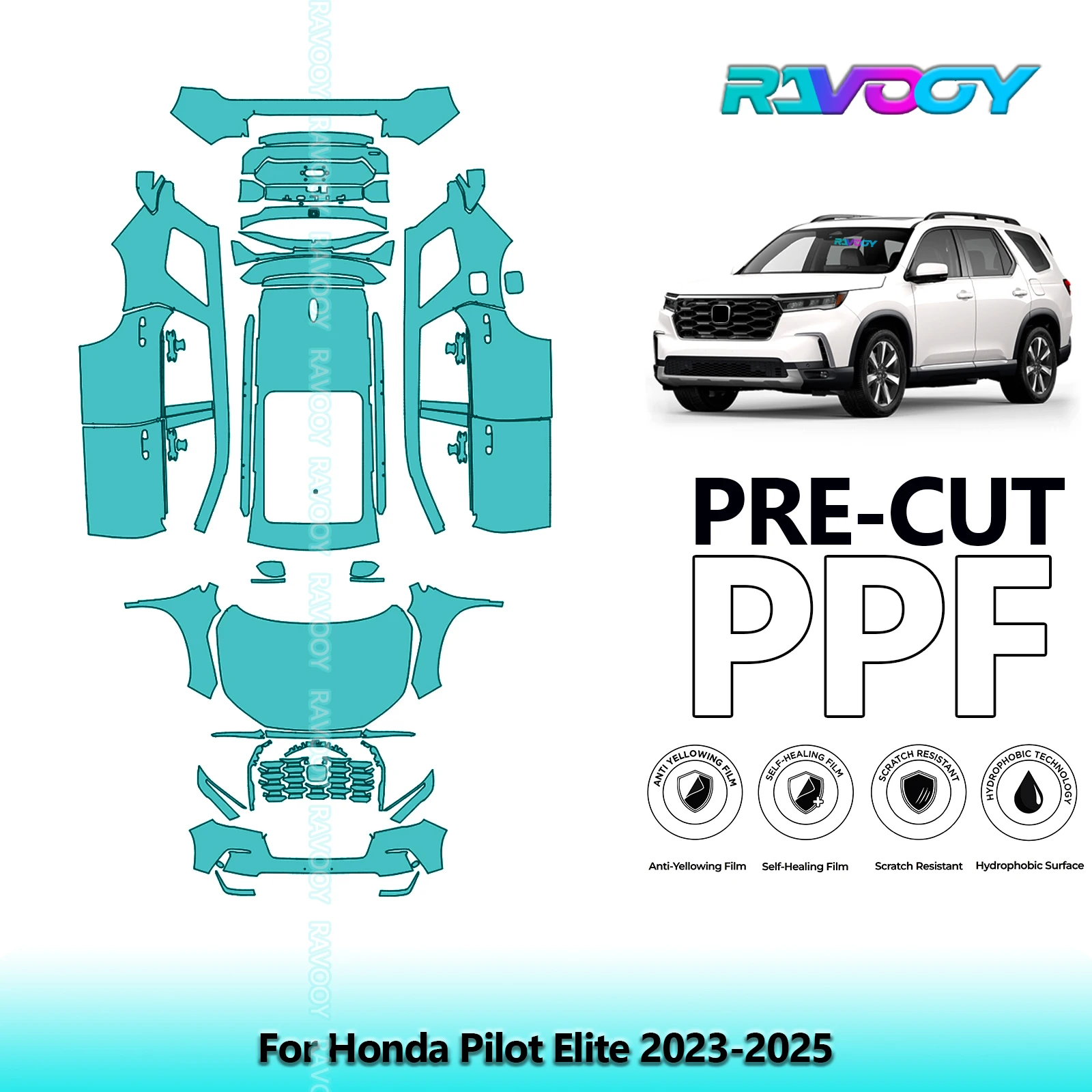Car Precut PPF Paint Protection Film Full Vehicle For Honda Pilot Elite 2023-2025
Car Precut PPF Paint Protection Film Full Vehicle For Honda Pilot Elite 2023-2025