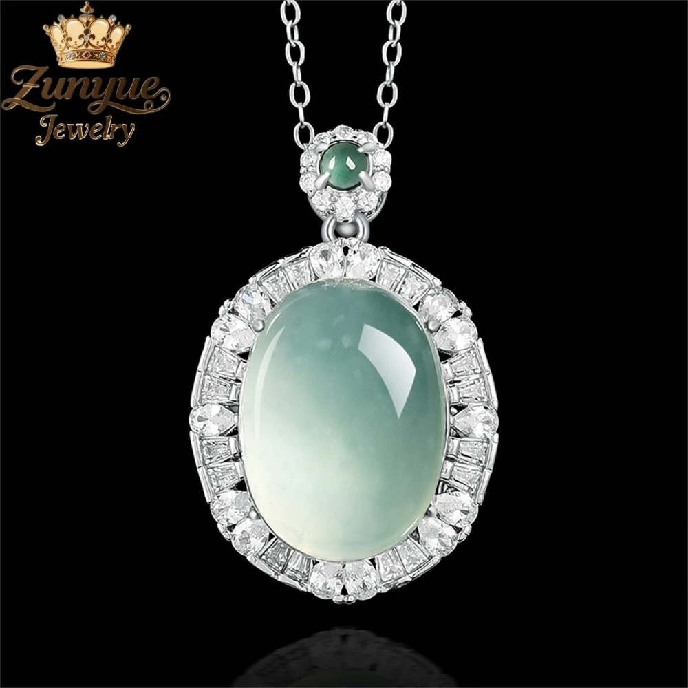 High-End Natural A-Grade Jadeite Blue Water Egg Surface S925 Silver Inlaid Ice-Type Jade Fashionable Charms Pendant Fine Jewelry
High-End Natural A-Grade Jadeite Blue Water Egg Surface S925 Silver Inlaid Ice-Type Jade Fashionable Charms Pendant Fine Jewelry