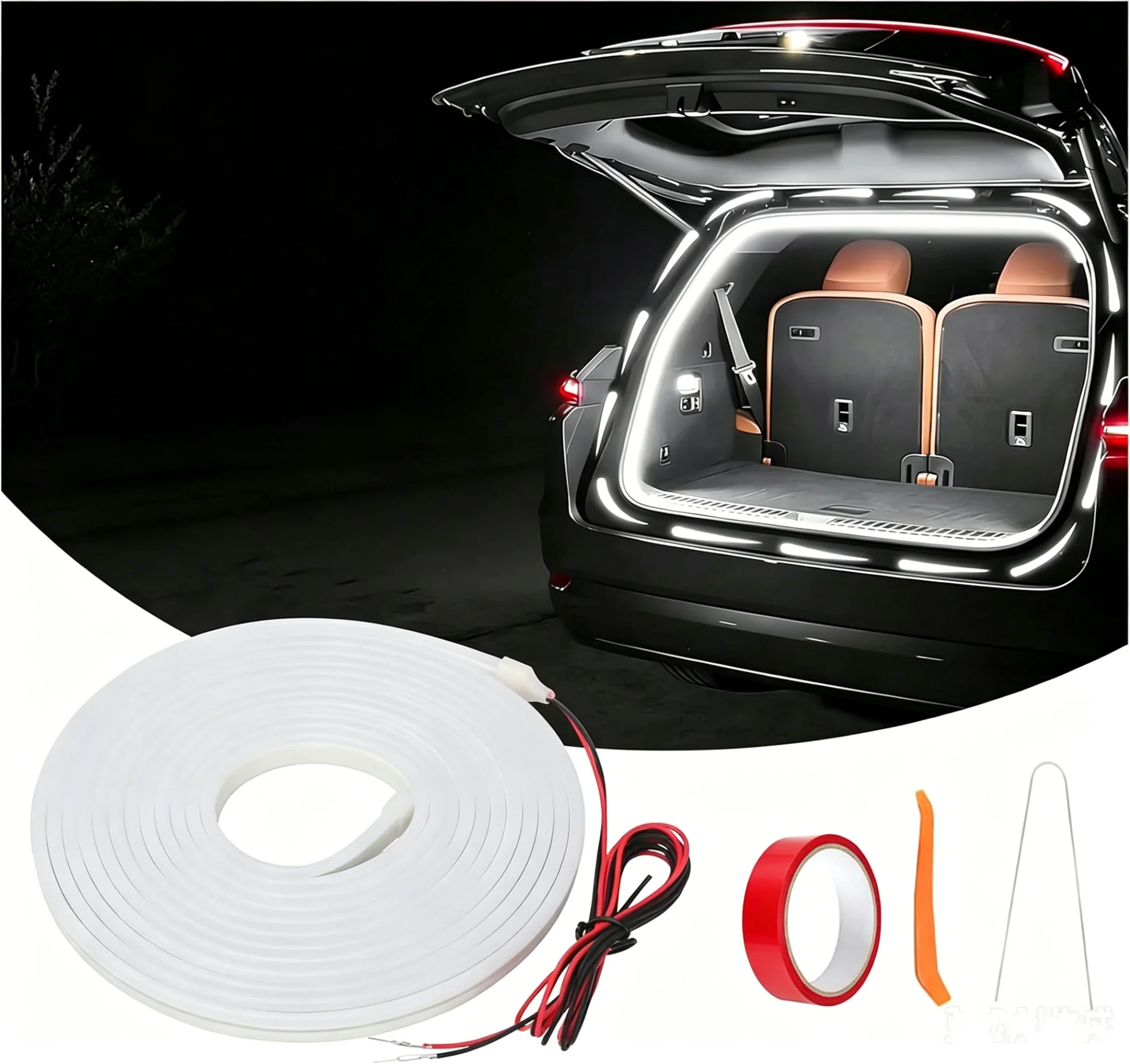Wiring Free Auto Sensing LED Trunk Light Strip High Brightness Tailgate Ambient Lamp 2M 4M Car Interior Decor
Wiring Free Auto Sensing LED Trunk Light Strip High Brightness Tailgate Ambient Lamp 2M 4M Car Interior Decor