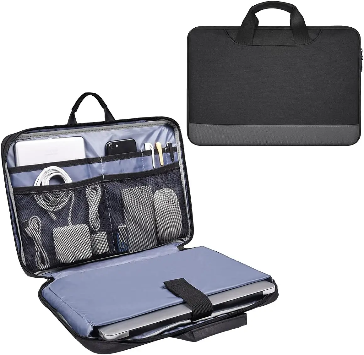 Водонепроницаемый чехол для ноутбука 14-15 дюймов, портфель, подходящий для перевозки в самолете (TSA-Friendly), с органайзером, черный
Водонепроницаемый чехол для ноутбука 14-15 дюймов, портфель, подходящий для перевозки в самолете (TSA-Friendly), с органайзером, черный