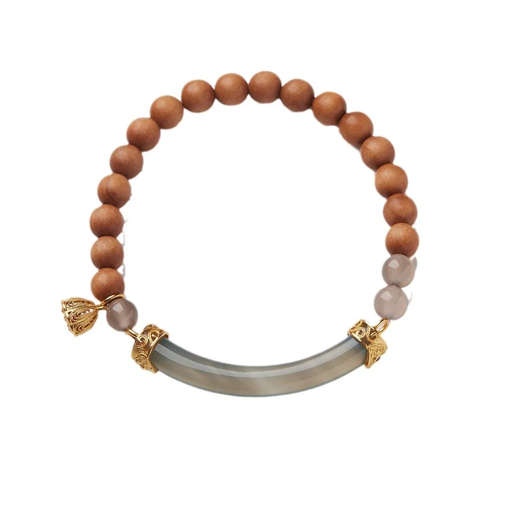 New Chinese Style Milk Sandalwood Bracelet Half Life Smoke Purple S925 Silver Jade Chalcedony Agate Dual Piece Bracelet Gifts
New Chinese Style Milk Sandalwood Bracelet Half Life Smoke Purple S925 Silver Jade Chalcedony Agate Dual Piece Bracelet Gifts