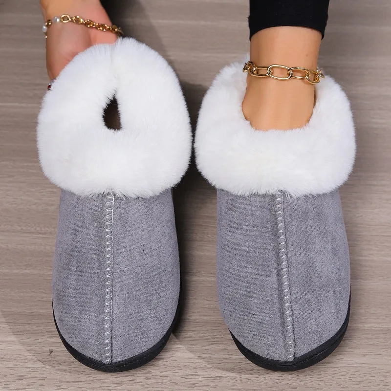 Fashion Faux Fur Cotton Slipper for Women Sewing Slip on Non Slip Plush Slipper Woman Soft Bottom Warm Cotton Shoes,Couple Style
Fashion Faux Fur Cotton Slipper for Women Sewing Slip on Non Slip Plush Slipper Woman Soft Bottom Warm Cotton Shoes,Couple Style