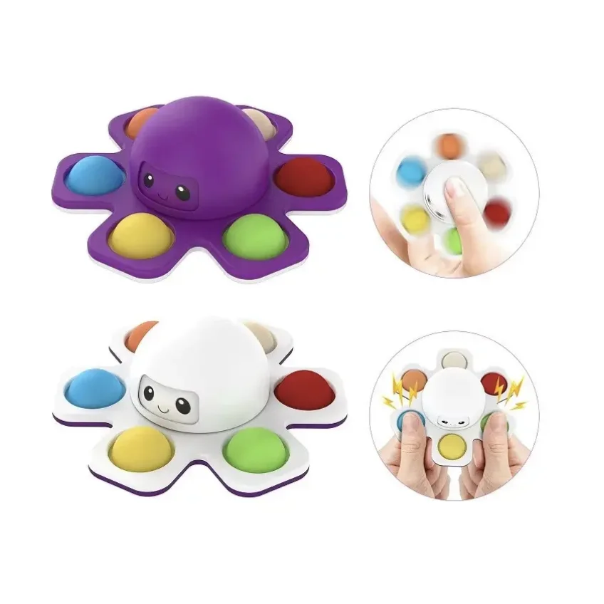 Face changing octopus spinning finger gyro decompression toy child finger pushing bubble movement Fidget puzzle anxiety gift
Face changing octopus spinning finger gyro decompression toy child finger pushing bubble movement Fidget puzzle anxiety gift