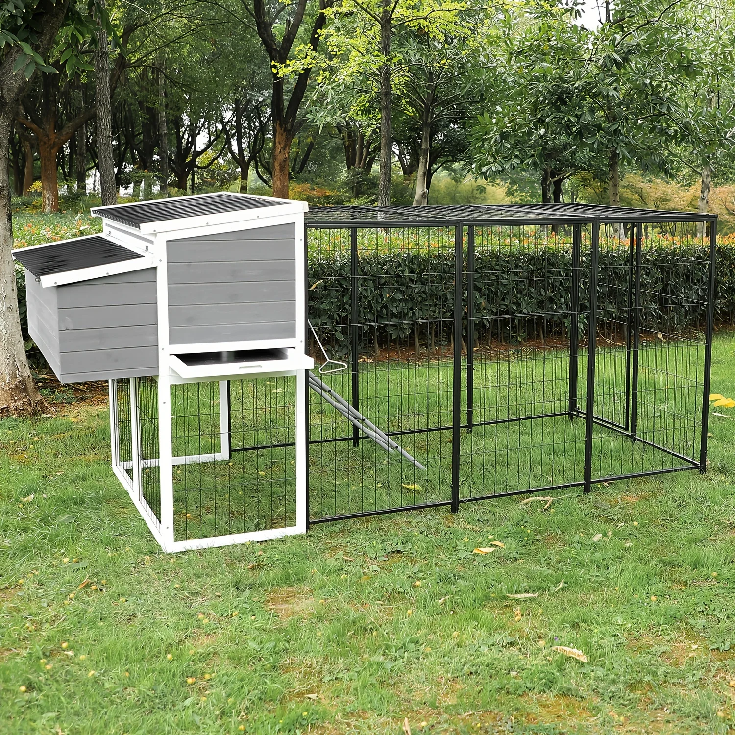 Chicken Coop, Large Wooden Chicken Coop with All-Steel Frame Chicken Run, Outdoor Chicken House for 10 Chickens Duck Coop Small Chicken Coop with Nesting Box And Rain, Ramps
Chicken Coop, Large Wooden Chicken Coop with All-Steel Frame Chicken Run, Outdoor Chicken House for 10 Chickens Duck Coop Small Chicken Coop with Nesting Box And Rain, Ramps