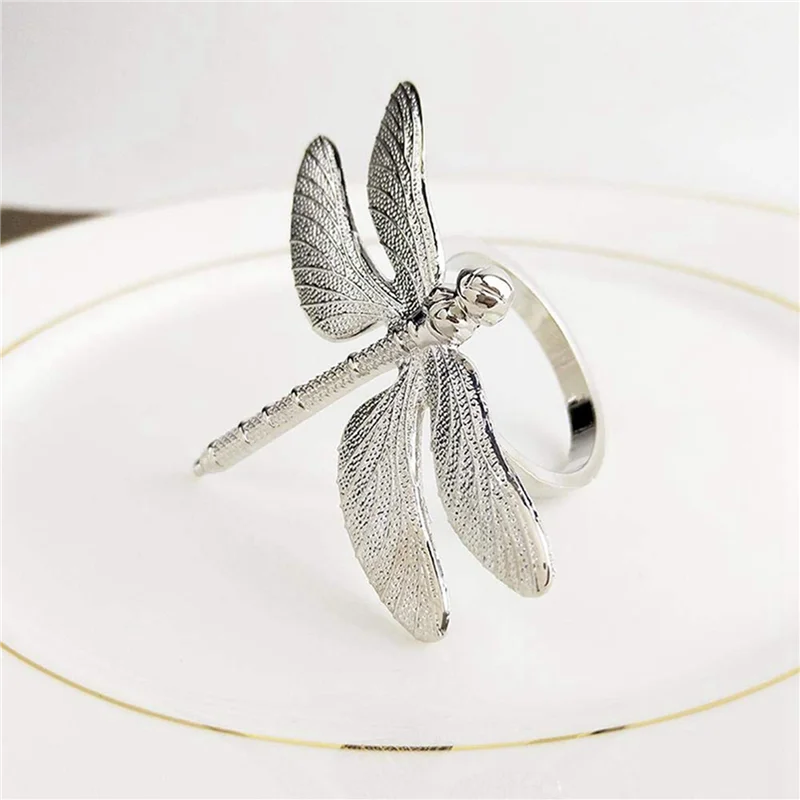 AB46-60 Pcs Dragonfly Napkin Rings, Zinc Alloy Napkin Buckle Silver Napkin Ring For Hotel Wedding Holiday Table Dinner
AB46-60 Pcs Dragonfly Napkin Rings, Zinc Alloy Napkin Buckle Silver Napkin Ring For Hotel Wedding Holiday Table Dinner