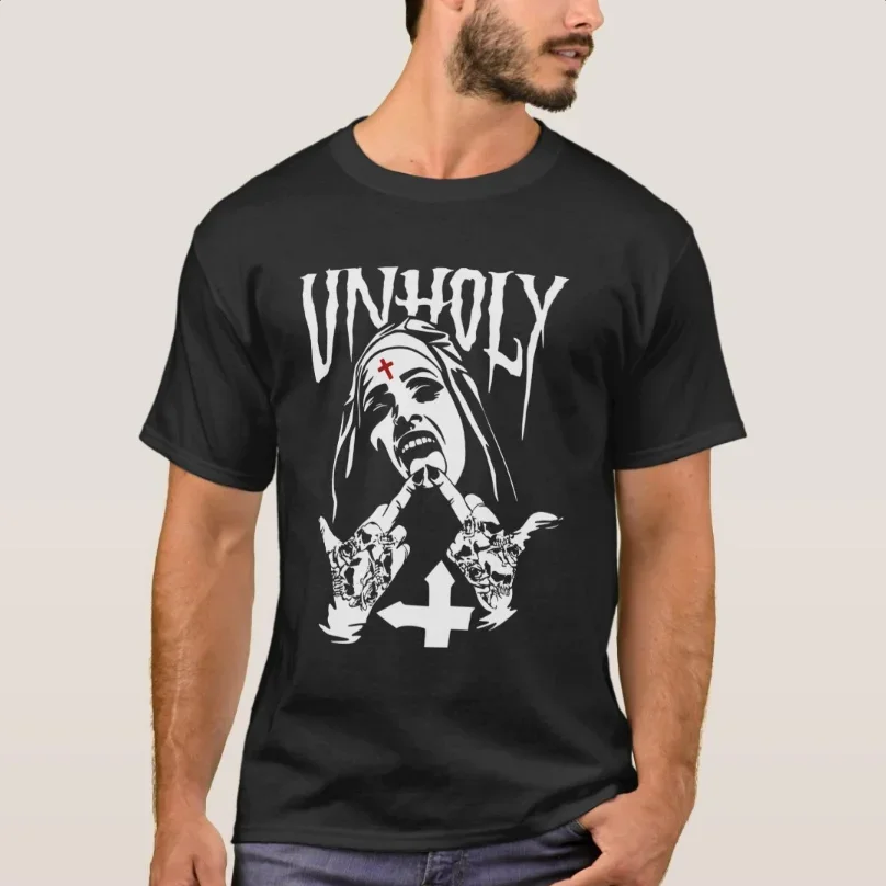 Retro Hipster Unholy Nun T-Shirt 100% Cotton O-Neck Summer Short Sleeve Casual Mens T-shirt Size S-3XL
Retro Hipster Unholy Nun T-Shirt 100% Cotton O-Neck Summer Short Sleeve Casual Mens T-shirt Size S-3XL