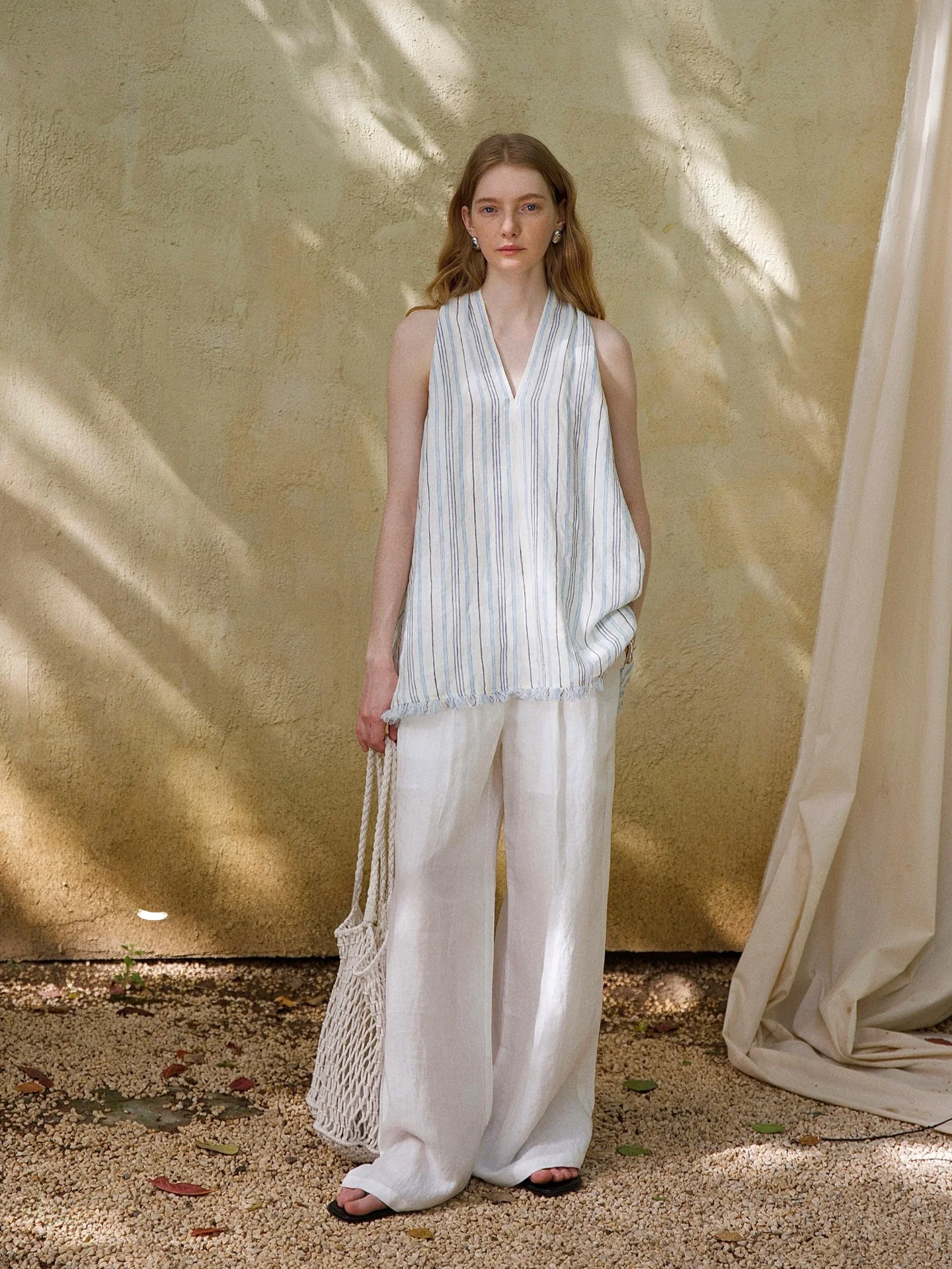 COUNTONME Romantic Mediterranean Lazy Comfortable V-ne Color Woven Stripe Linen Tassel Vest Top Women's Loose Fit Summer Ou...
COUNTONME Romantic Mediterranean Lazy Comfortable V-ne Color Woven Stripe Linen Tassel Vest Top Women's Loose Fit Summer Ou...