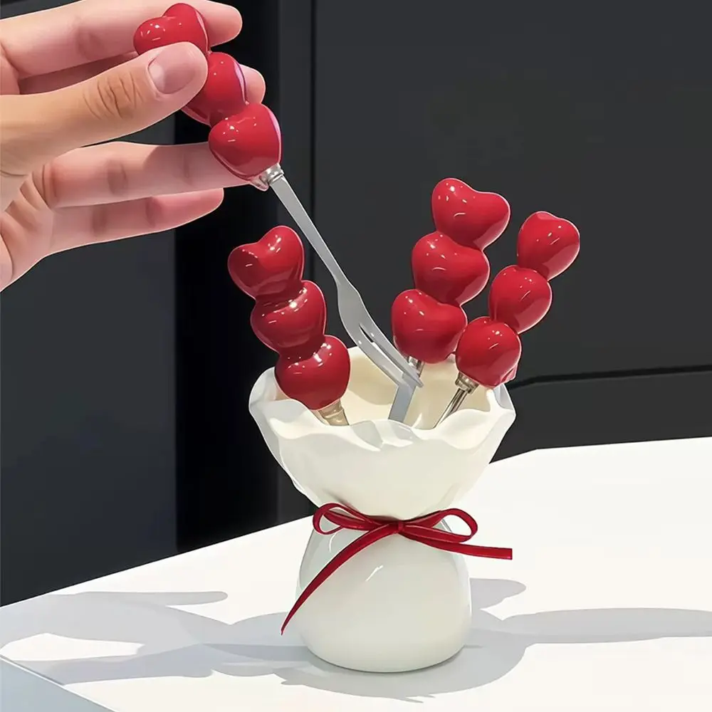 Creative Fruit Forks Set Bouquet Shape INS Stainless Steel Fork Solid Color Household Fruit Receipt Jar Home Decoration
Creative Fruit Forks Set Bouquet Shape INS Stainless Steel Fork Solid Color Household Fruit Receipt Jar Home Decoration