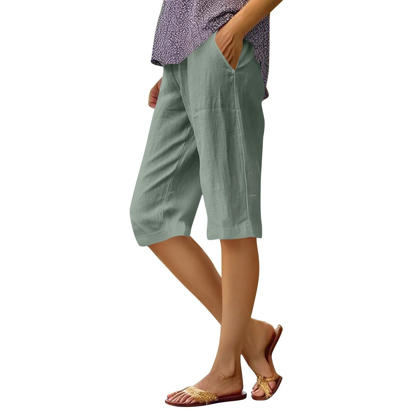Cotton Linen 1/2 Shorts Women Jogging Pants Classic Solid Color Bandage Pants Loose Double Pocket Trousers Leisure Streetwear
Cotton Linen 1/2 Shorts Women Jogging Pants Classic Solid Color Bandage Pants Loose Double Pocket Trousers Leisure Streetwear