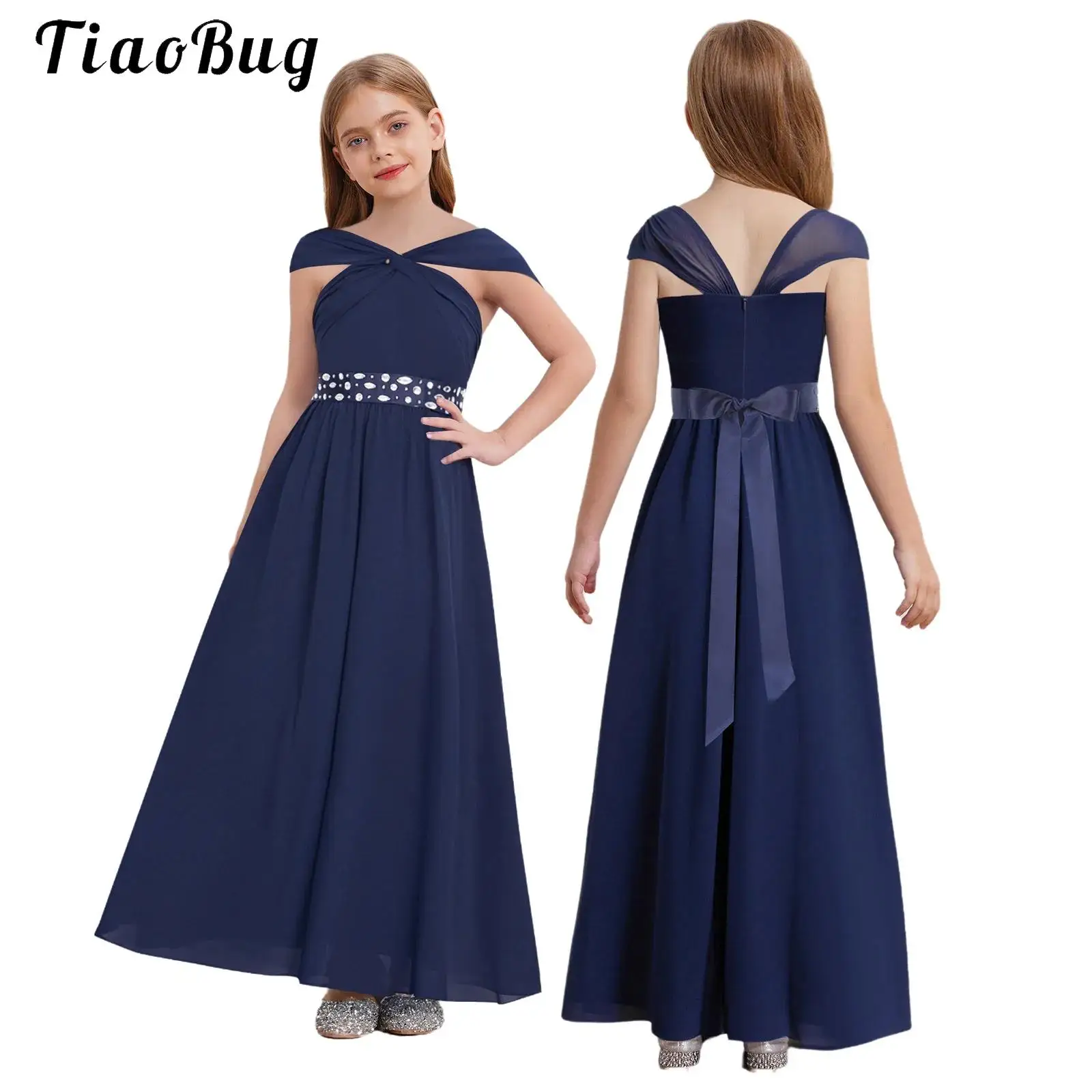 Teen Girls Festive Long Dress Sleeveless Wedding Flower Girl Dresses Elegant Evening Vestido Communion Chiffon Party Dress
Teen Girls Festive Long Dress Sleeveless Wedding Flower Girl Dresses Elegant Evening Vestido Communion Chiffon Party Dress