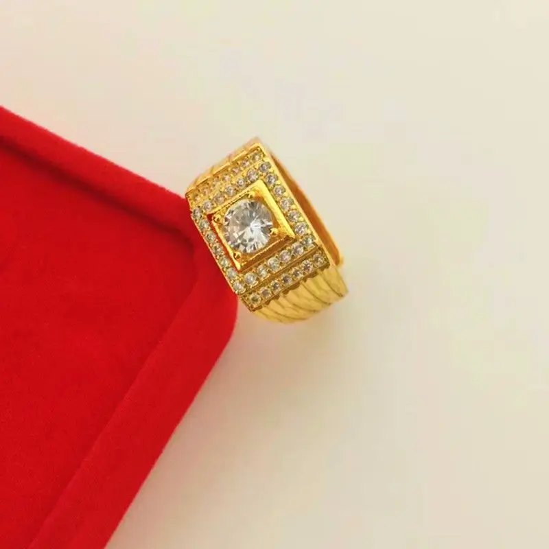 UMQ Authentic Vietnam Placer Gold Ring Men's Yellow Gold Open Mouth Gold-Plated Ring Gift for Boyfriend
UMQ Authentic Vietnam Placer Gold Ring Men's Yellow Gold Open Mouth Gold-Plated Ring Gift for Boyfriend