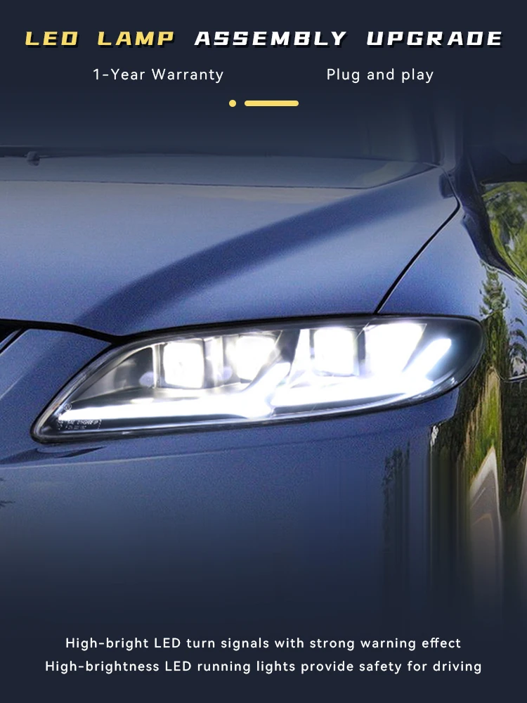 Фара для Mazda 6 Mazda6 2003-2015 Full LED DRL Devil Eyes, фара DRL, линза проектора, автомобильные передние фары, аксессуары
Фара для Mazda 6 Mazda6 2003-2015 Full LED DRL Devil Eyes, фара DRL, линза проектора, автомобильные передние фары, аксессуары
