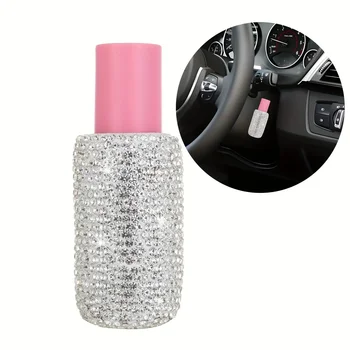 Car Chapstick Holder Bling Makeup Holder Rhinestone Car Accessories for Women Interior Suitable for Most Vehicles Auto Interior