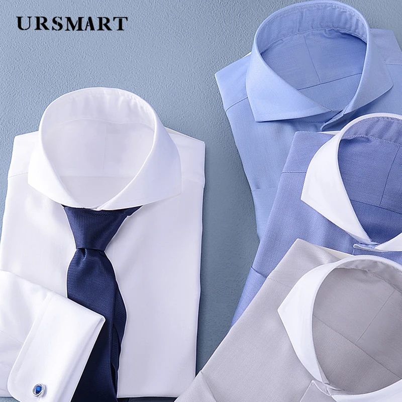Autumn and winter Windsor collar French shirt men business work office long sleeve striped shirt
Autumn and winter Windsor collar French shirt men business work office long sleeve striped shirt