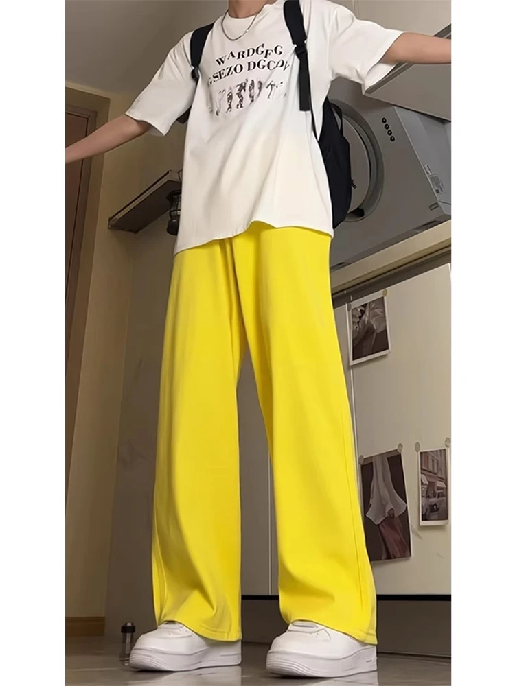 Yellow High Waist Straight Leg Men's Jeans Spring Summer Wear Couples Oversize Casual Trousers American Sle Denim Pants
Yellow High Waist Straight Leg Men's Jeans Spring Summer Wear Couples Oversize Casual Trousers American Sle Denim Pants