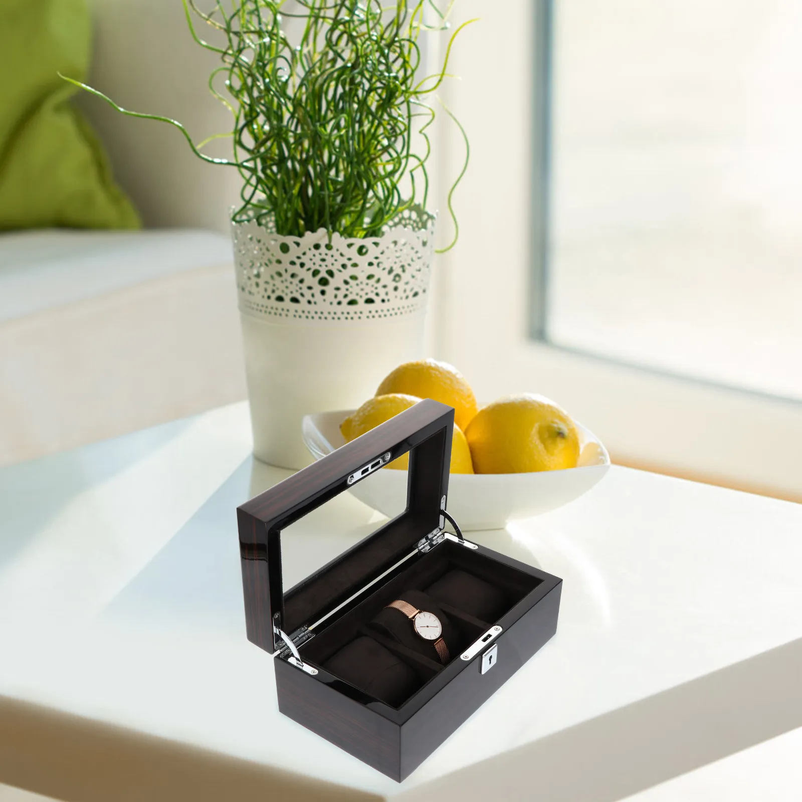 Wooden Piano Finish Watch Box Luxury Elegant Design for Watch Storage Jewelry Protection Travel Home Use Gift Packing Box
Wooden Piano Finish Watch Box Luxury Elegant Design for Watch Storage Jewelry Protection Travel Home Use Gift Packing Box
