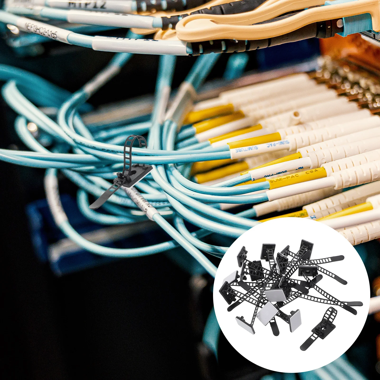 60pcs Adjustable Adhesive Wire Clip Cable Clamp Cord Organizer Ties For Desk Home Use Durable Plastic Reusable Cable Management
60pcs Adjustable Adhesive Wire Clip Cable Clamp Cord Organizer Ties For Desk Home Use Durable Plastic Reusable Cable Management