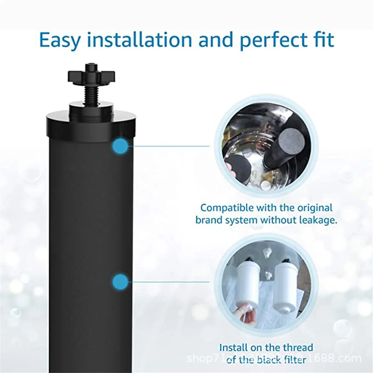 4PCS Water Filter Replacement for BERKEY Black Activated Carbon BB9-2 Filters for Gravity-Fed Water Filter System LPY
4PCS Water Filter Replacement for BERKEY Black Activated Carbon BB9-2 Filters for Gravity-Fed Water Filter System LPY