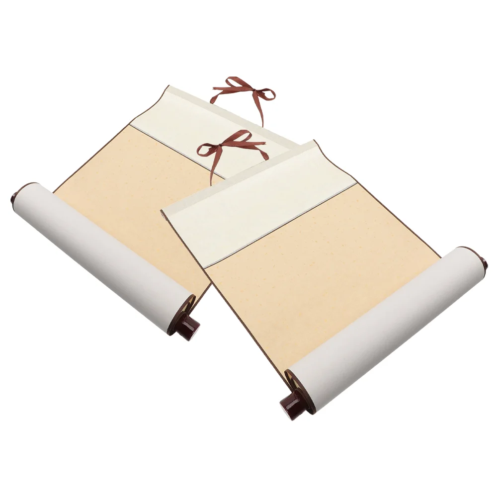 2 Pcs Calligraphy Scroll Home Supplies Three Open Drawing Scrolls Chinese Painting Paper Hanging Blank
2 Pcs Calligraphy Scroll Home Supplies Three Open Drawing Scrolls Chinese Painting Paper Hanging Blank