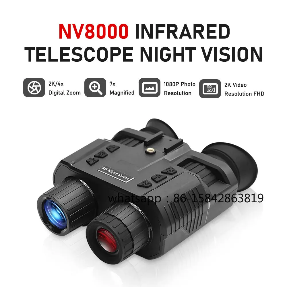 Night Vision NV8000 Helmet Mounted Binoculars 3D Infrared Telescope 1080p HD Battery Rechargeable Hunting Camping Equipment
Night Vision NV8000 Helmet Mounted Binoculars 3D Infrared Telescope 1080p HD Battery Rechargeable Hunting Camping Equipment