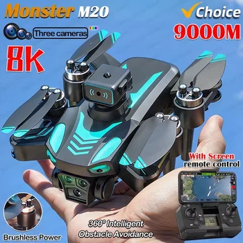 2024 Monster M20 Drone 8K fotocamera professionale HD No GPS Quadcopter pieghevole evitamento ostacoli Brushless RC Dron Toys re
