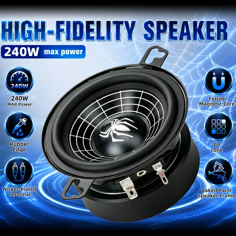 2 Pcs 3.5 Inch Midrange Bass Speaker 240W Peak High Power Car Speaker High Output Distortion Free Audio Stereo Sound subwoofer
2 Pcs 3.5 Inch Midrange Bass Speaker 240W Peak High Power Car Speaker High Output Distortion Free Audio Stereo Sound subwoofer