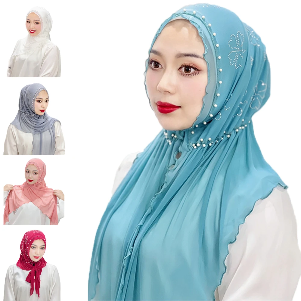 150*30cm Chiffon Diamonds Scarf Solid Color Baotu Hat Arabic Scarf Beaded Elastic Gauze Scarves Muslim Hijab Turban Shawl Wrap
150*30cm Chiffon Diamonds Scarf Solid Color Baotu Hat Arabic Scarf Beaded Elastic Gauze Scarves Muslim Hijab Turban Shawl Wrap