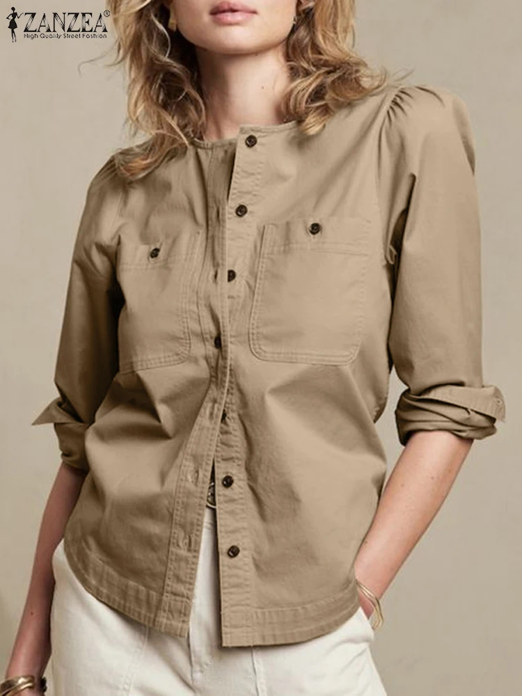 Fashion Spring OL Office Blouse Women O Neck Long Sleeve Shirt 2024 ZANZEA Casual Holiday Tops Femme Buttons Down Blusas Tunic
Fashion Spring OL Office Blouse Women O Neck Long Sleeve Shirt 2024 ZANZEA Casual Holiday Tops Femme Buttons Down Blusas Tunic