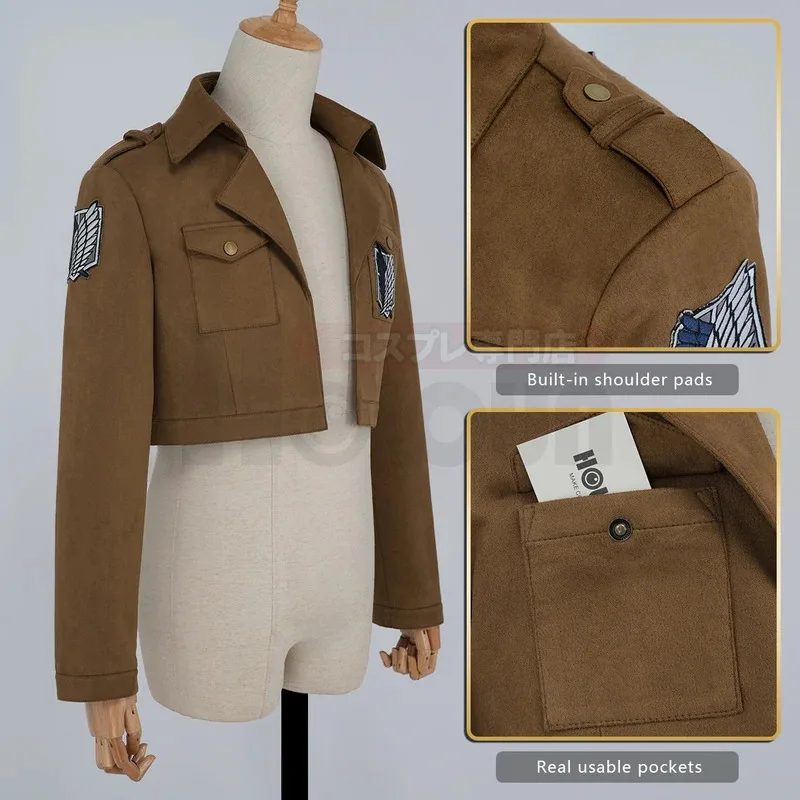 Anime Levi Eren Jaeger Mikasa Ackerman Armin Arlert Hanji Cosplay Costume Unisex Survey Corps Cloak Jacket Embroidery6;d'3,h'7.
Anime Levi Eren Jaeger Mikasa Ackerman Armin Arlert Hanji Cosplay Costume Unisex Survey Corps Cloak Jacket Embroidery6;d'3,h'7.