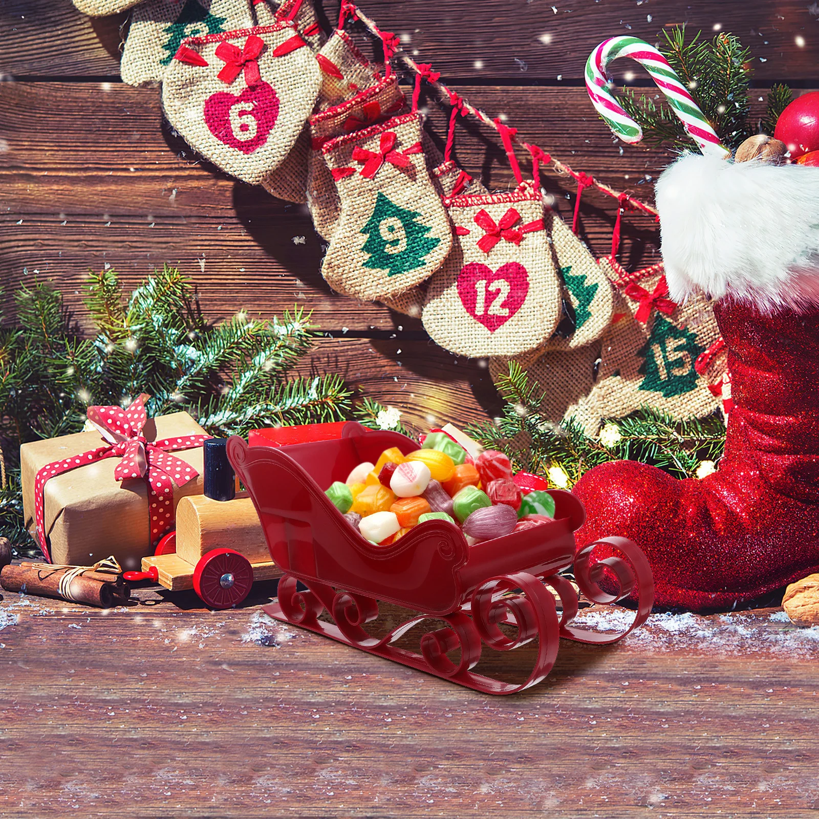 Plastic Christmas Sleigh Ornament Classic Miniature Christmas Tree Hanging Sleigh Decor Xmas Desktop Decoration
Plastic Christmas Sleigh Ornament Classic Miniature Christmas Tree Hanging Sleigh Decor Xmas Desktop Decoration