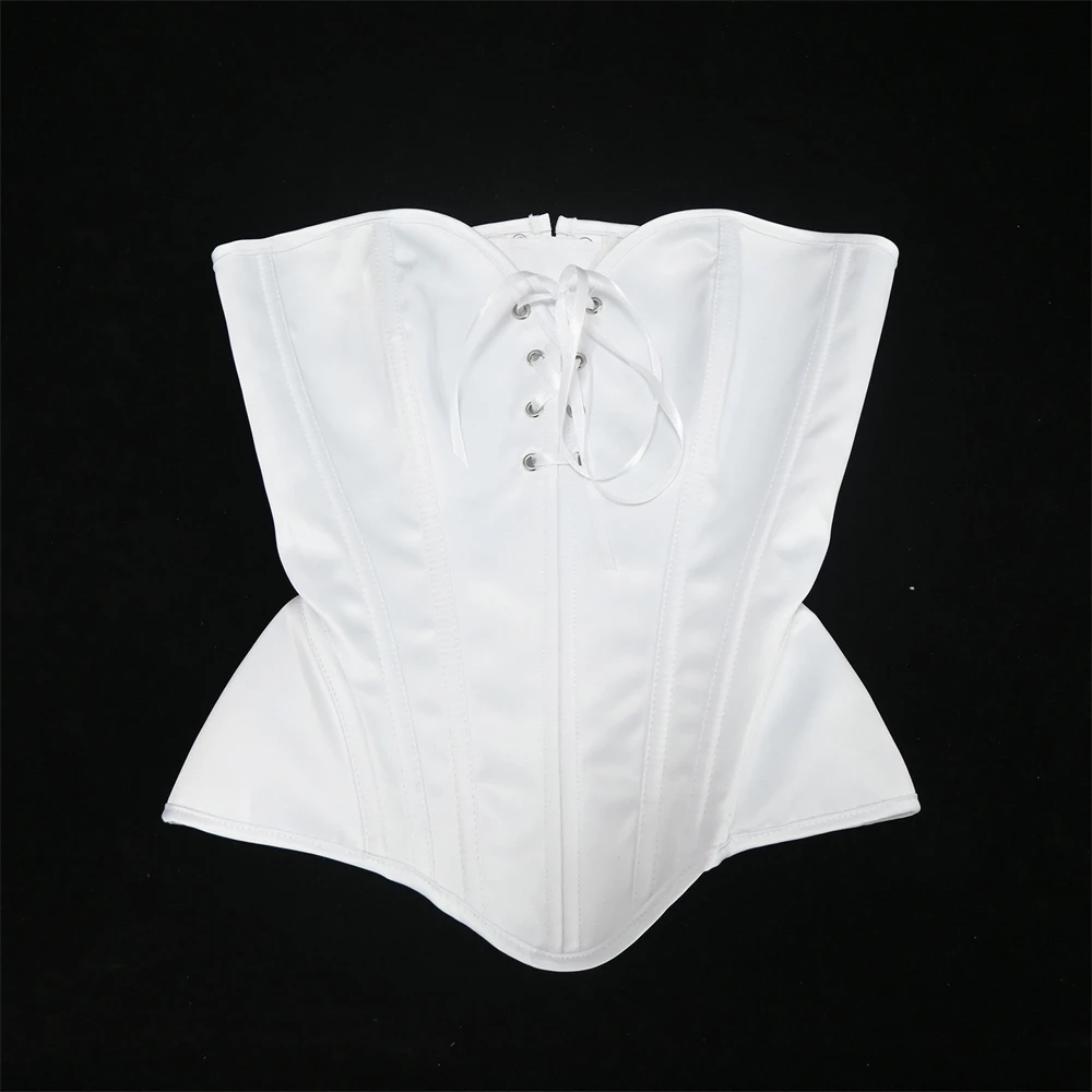 Women White Corset Bustier Overbust With Cups Lace Up Boned Bodice Strapless Slimming Bridal Korsett Party Costume Plus Size
Women White Corset Bustier Overbust With Cups Lace Up Boned Bodice Strapless Slimming Bridal Korsett Party Costume Plus Size