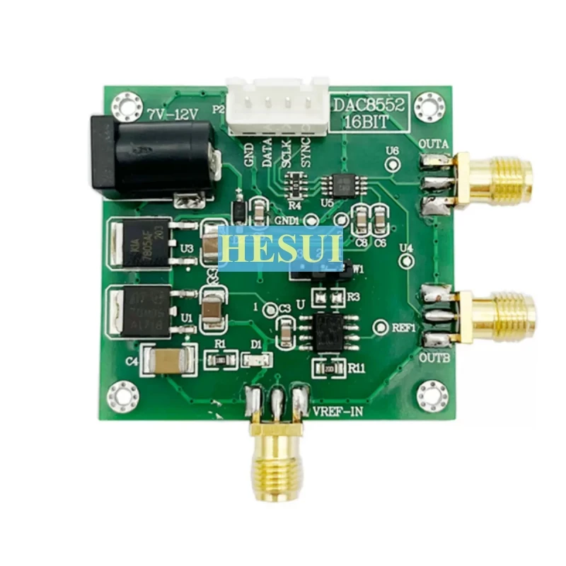 DAC8552 module 16-bit dual voltage output DAC high precision voltage reference source
DAC8552 module 16-bit dual voltage output DAC high precision voltage reference source