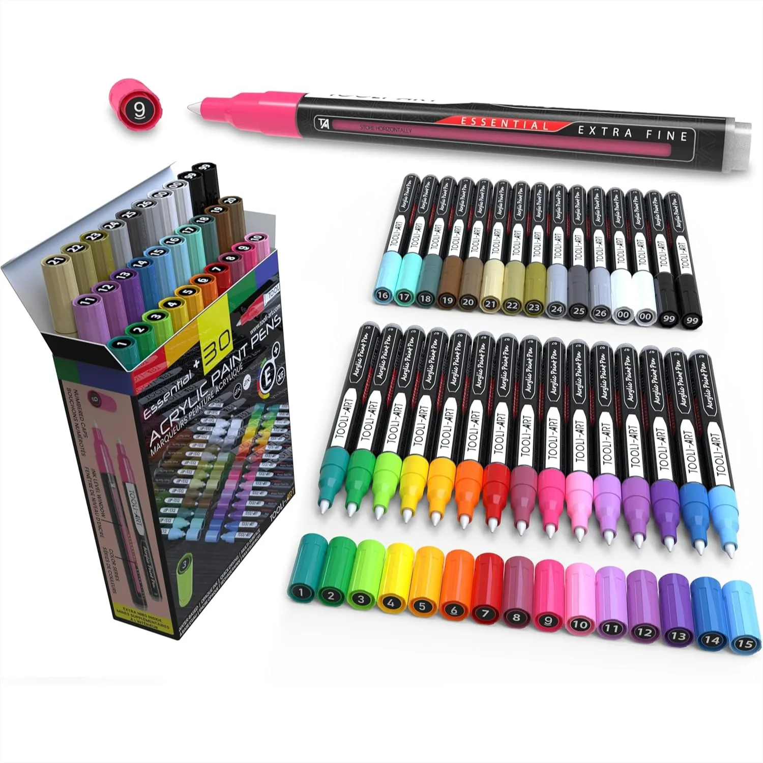 Acrylic Paint Pens Set Extra Fine 0.7mm Tip 28 Colors For Rock Painting Canvas Glass Wood Fabric Metal Ceramics Multi Surface
Acrylic Paint Pens Set Extra Fine 0.7mm Tip 28 Colors For Rock Painting Canvas Glass Wood Fabric Metal Ceramics Multi Surface