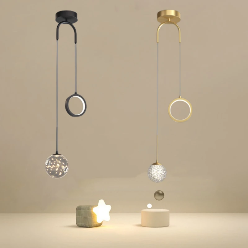 Nordic Modern LED Pendant Lamp Bedroom Bedside Restaurant Kitchen Dining Room Bar Creative Glass Lights Circle Hanging Lighting
Nordic Modern LED Pendant Lamp Bedroom Bedside Restaurant Kitchen Dining Room Bar Creative Glass Lights Circle Hanging Lighting