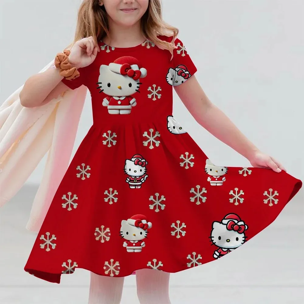 2025 Girl Short-Sleeved Dress Cute Kuromi Hello Kitty print Skirt Summer New Clothes Original Brand Clothing Children's sleep
2025 Girl Short-Sleeved Dress Cute Kuromi Hello Kitty print Skirt Summer New Clothes Original Brand Clothing Children's sleep