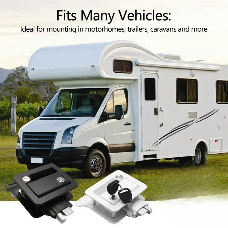 RV Lock All Metal Camper Door Lock Portable RV Entry Door Lock with Built-in Deadbolt for Camper Horse Trailer Cargo Hauler
RV Lock All Metal Camper Door Lock Portable RV Entry Door Lock with Built-in Deadbolt for Camper Horse Trailer Cargo Hauler
