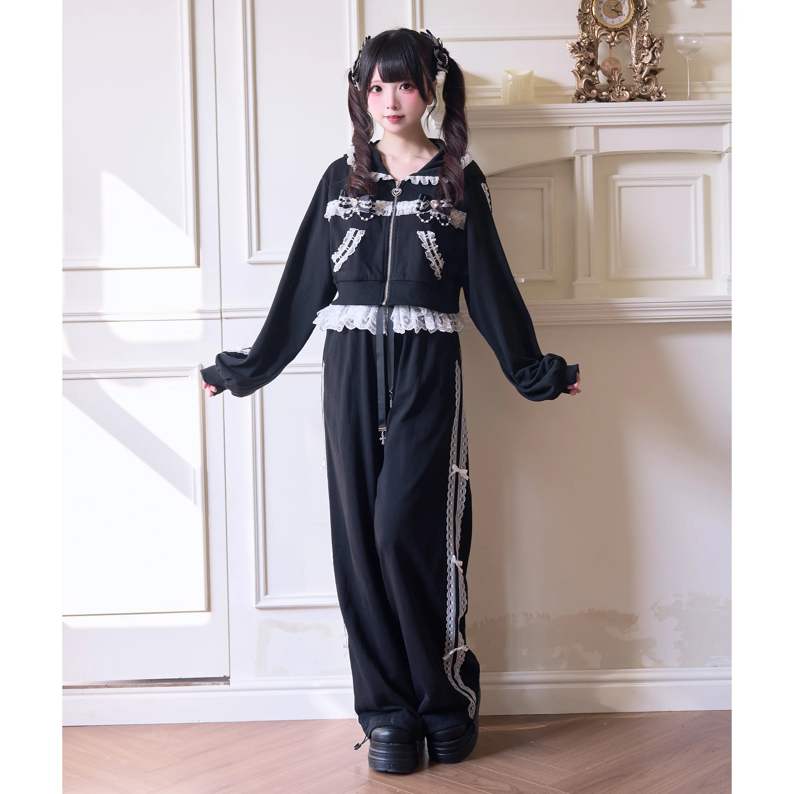 Dophee Spring Autumn Women Sports Sets Elegant High Waist Hooded Cardigans Coat A-line Skirt Cute Lace Casual Pants Lolita Suits
Dophee Spring Autumn Women Sports Sets Elegant High Waist Hooded Cardigans Coat A-line Skirt Cute Lace Casual Pants Lolita Suits