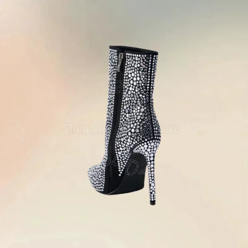 Silver Rhinestone Pointed Toe Ankle Boots Side Zipper Women Shoes Thin High Heels Party Banquet Dating 2026 Zapatos Para Mujere
Silver Rhinestone Pointed Toe Ankle Boots Side Zipper Women Shoes Thin High Heels Party Banquet Dating 2026 Zapatos Para Mujere
