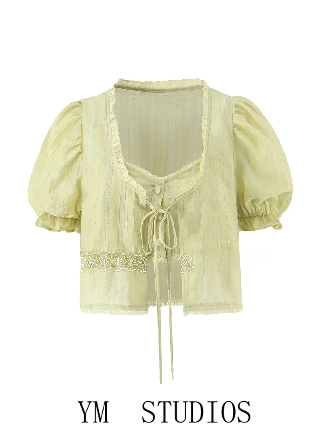 Sweet Sle Bubble Sve ort Cardigan irt Women's Set Bow Tie Dr Breathable Thin Polyester V Ne Girls' Clothes
Sweet Sle Bubble Sve ort Cardigan irt Women's Set Bow Tie Dr Breathable Thin Polyester V Ne Girls' Clothes