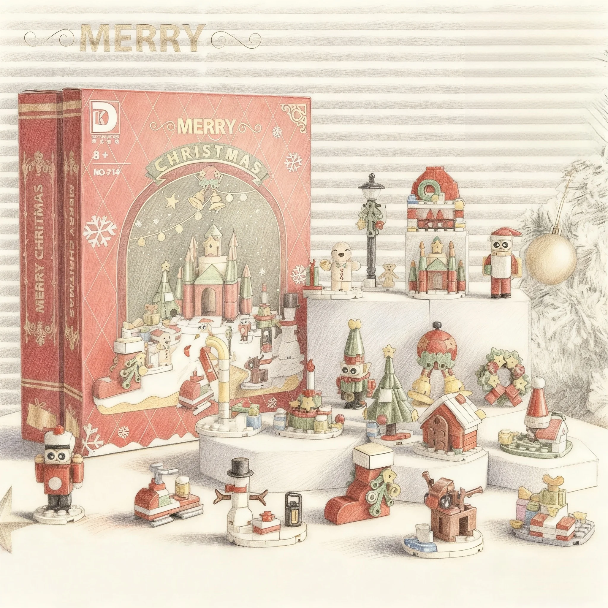 Deke DK714 Рождественский календарь обратного отсчета 561 частицы детские собранные строительные блоки книга игрушки праздничные подарки
Deke DK714 Рождественский календарь обратного отсчета 561 частицы детские собранные строительные блоки книга игрушки праздничные подарки