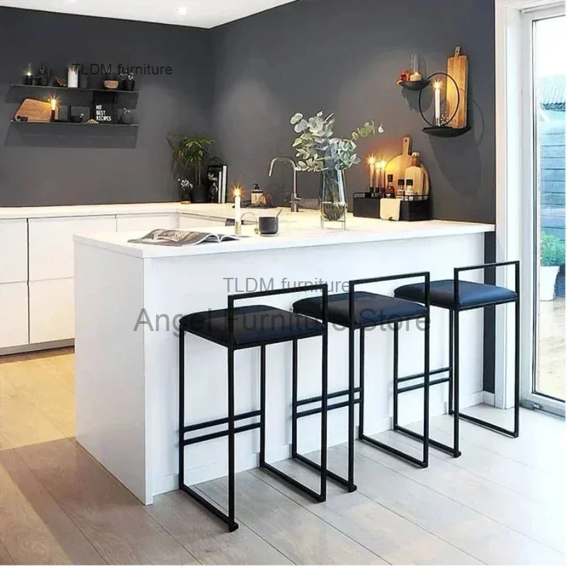 Nordic Wrought Iron Bar Chairs Simple Modern High Bar Stool Home Furniture Personality Bar Chair Designer Chairs for Kitchen
Nordic Wrought Iron Bar Chairs Simple Modern High Bar Stool Home Furniture Personality Bar Chair Designer Chairs for Kitchen