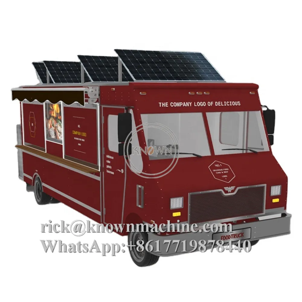 Solar Panel Ice Cream Food Truck Fast Hot Dog Vending Cart Burger Fast Food Car Kiosks Van Trailers with Big Power
Solar Panel Ice Cream Food Truck Fast Hot Dog Vending Cart Burger Fast Food Car Kiosks Van Trailers with Big Power
