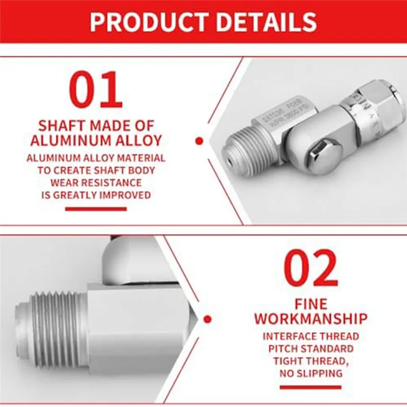 Airless Paint Spray Gunswivel Joint Compatible With 235486 7/8 Inch 300° Rotation Silver Metal 2 PCS
Airless Paint Spray Gunswivel Joint Compatible With 235486 7/8 Inch 300° Rotation Silver Metal 2 PCS