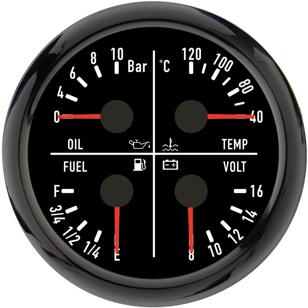80Mm four-in-one oil level, water temperature, oil pressure, voltage 12V 24V with night light, general purpose for cars and
80Mm four-in-one oil level, water temperature, oil pressure, voltage 12V 24V with night light, general purpose for cars and
