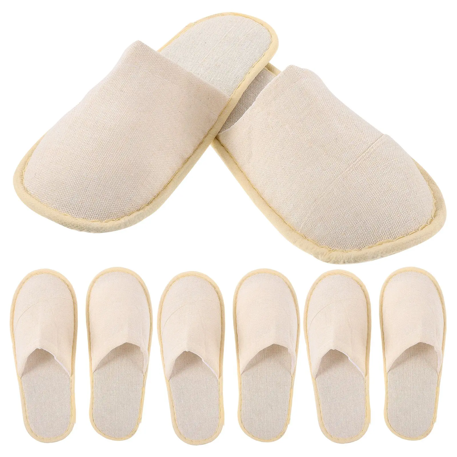 6 Pairs Foldable Slippers Lightweight Portable Unisex Cotton Linen Guest Hotel Travel Indoor Outdoor Business Trip
6 Pairs Foldable Slippers Lightweight Portable Unisex Cotton Linen Guest Hotel Travel Indoor Outdoor Business Trip
