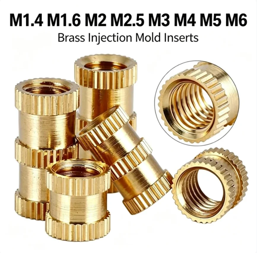 Anti-loosening Double Knurl Brass Heat Insert NutsM1.4 M1.6 M2 M3 M4-M6 Embedded Thread Inserts for Injection Molding&3DPrinting
Anti-loosening Double Knurl Brass Heat Insert NutsM1.4 M1.6 M2 M3 M4-M6 Embedded Thread Inserts for Injection Molding&3DPrinting